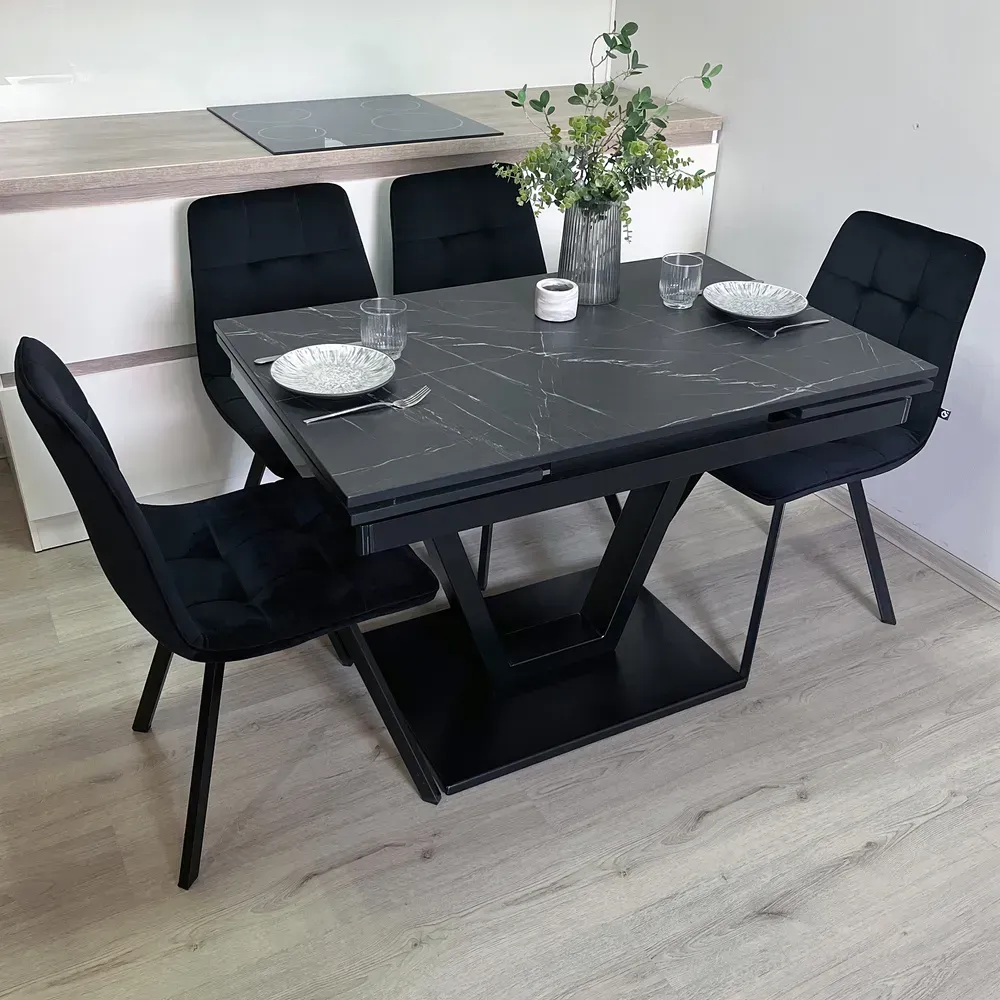 Розкладний стіл Maxi V base чорний black/38