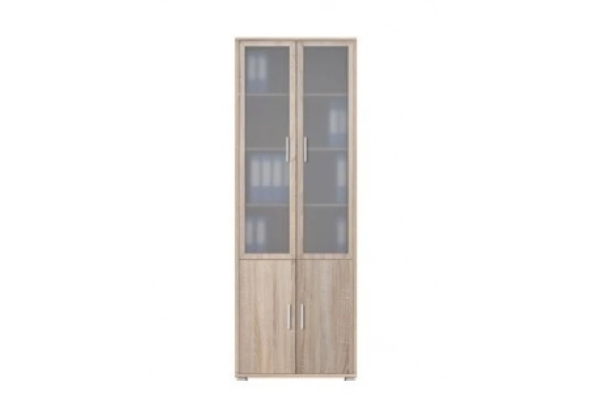 Вітрина офісна Офіс Лайн / Office Line REG2W2D/79/220 Гербор 4-дверна Дуб сонома
