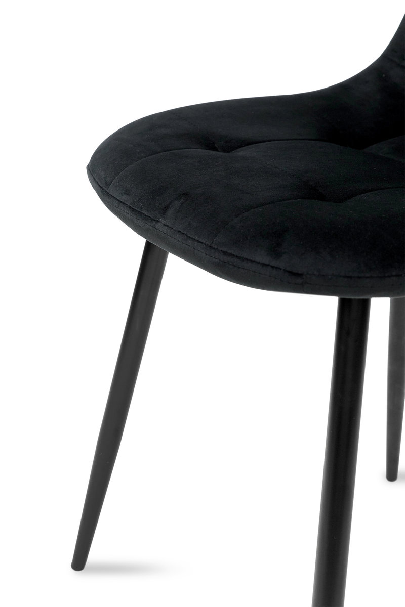 Стілець Квест, чорний / велюр чорний