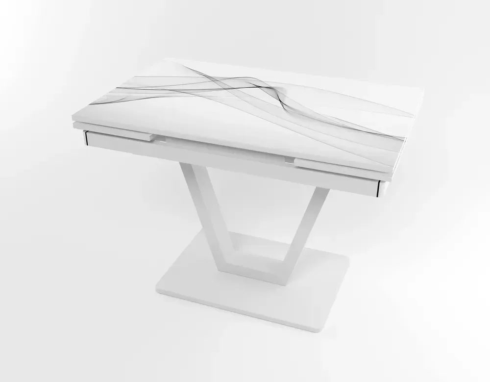 Розкладний стіл Maxi V base білий white/08