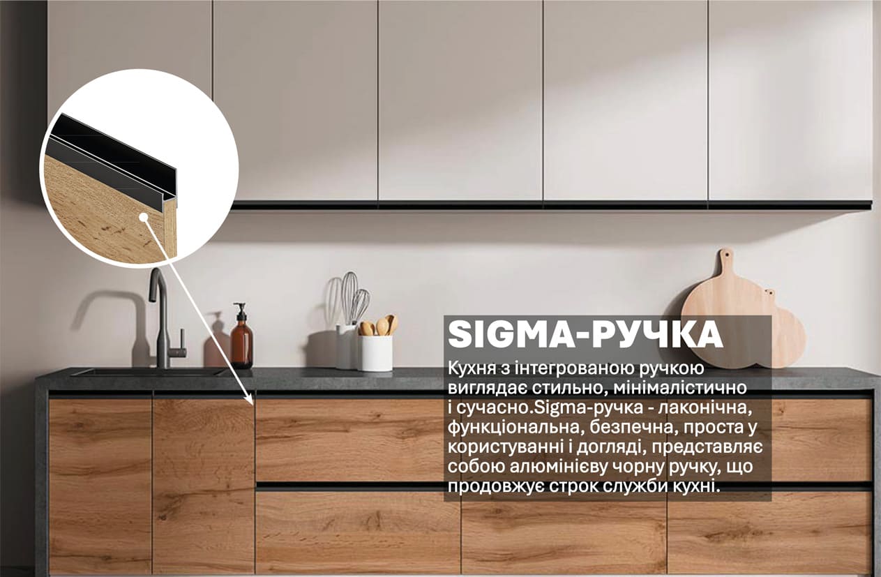 Кухня "Sigma ручка" 2,4м