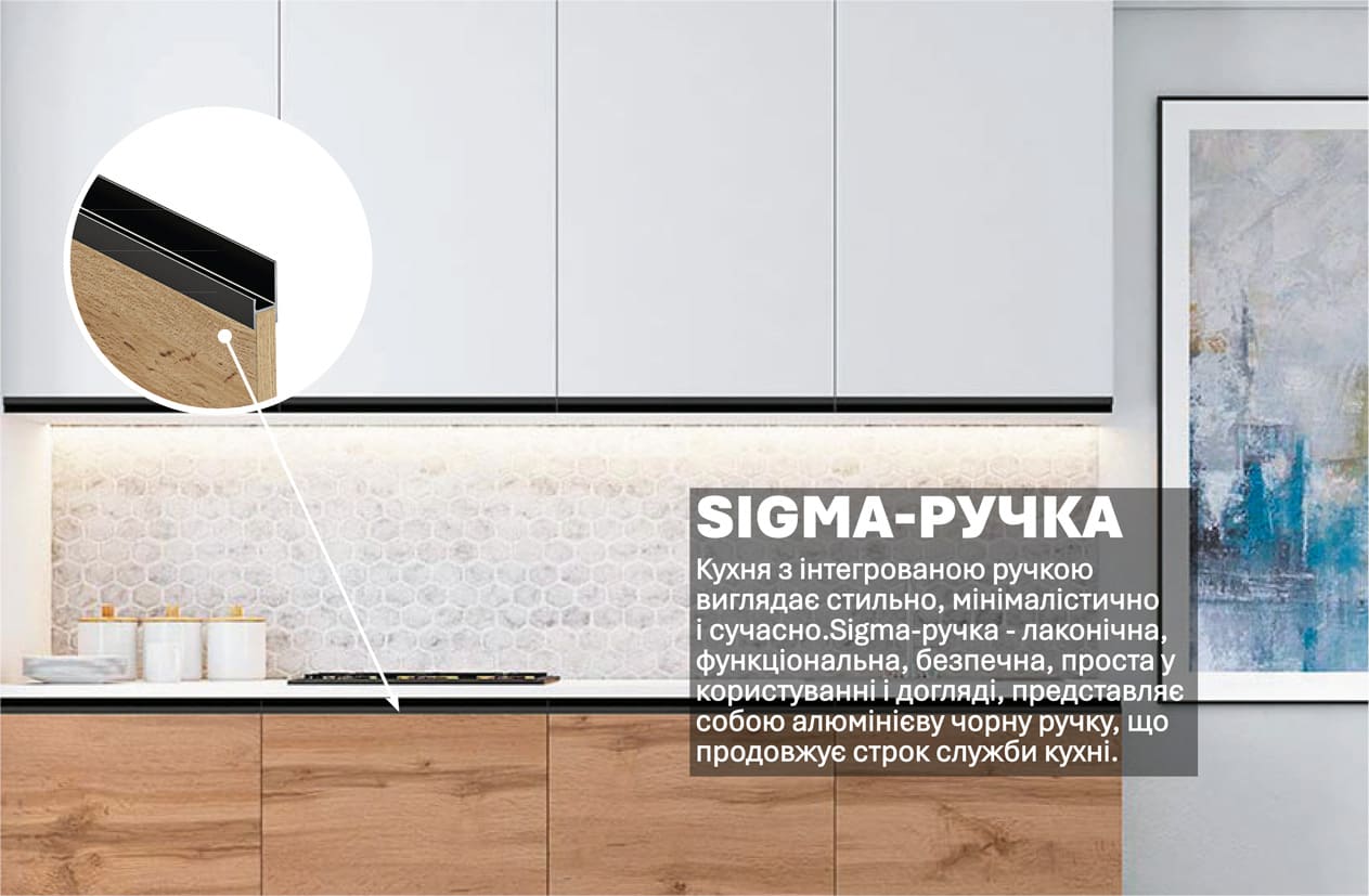 Кухня "Sigma ручка" 2м