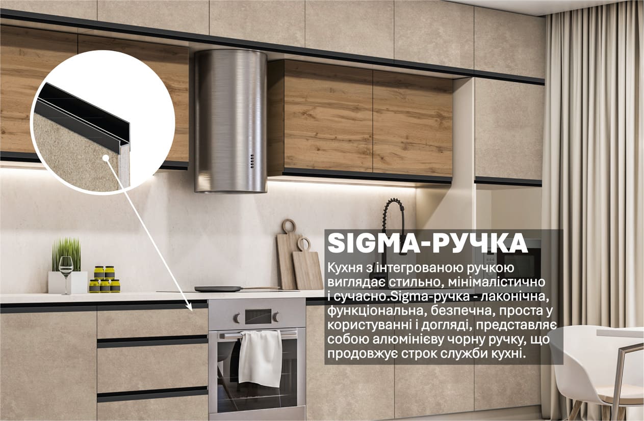 Кухня "Sigma ручка" 4,2м
