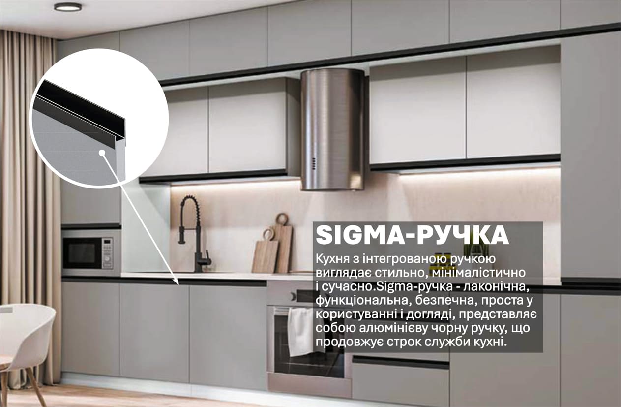 Кухня "Sigma ручка" 4,2м