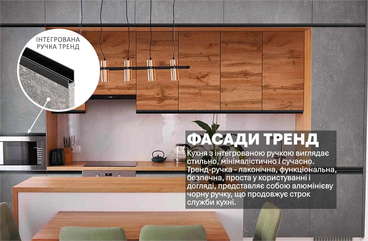 Кухня "Тренд" 3,6м з кухонним островом