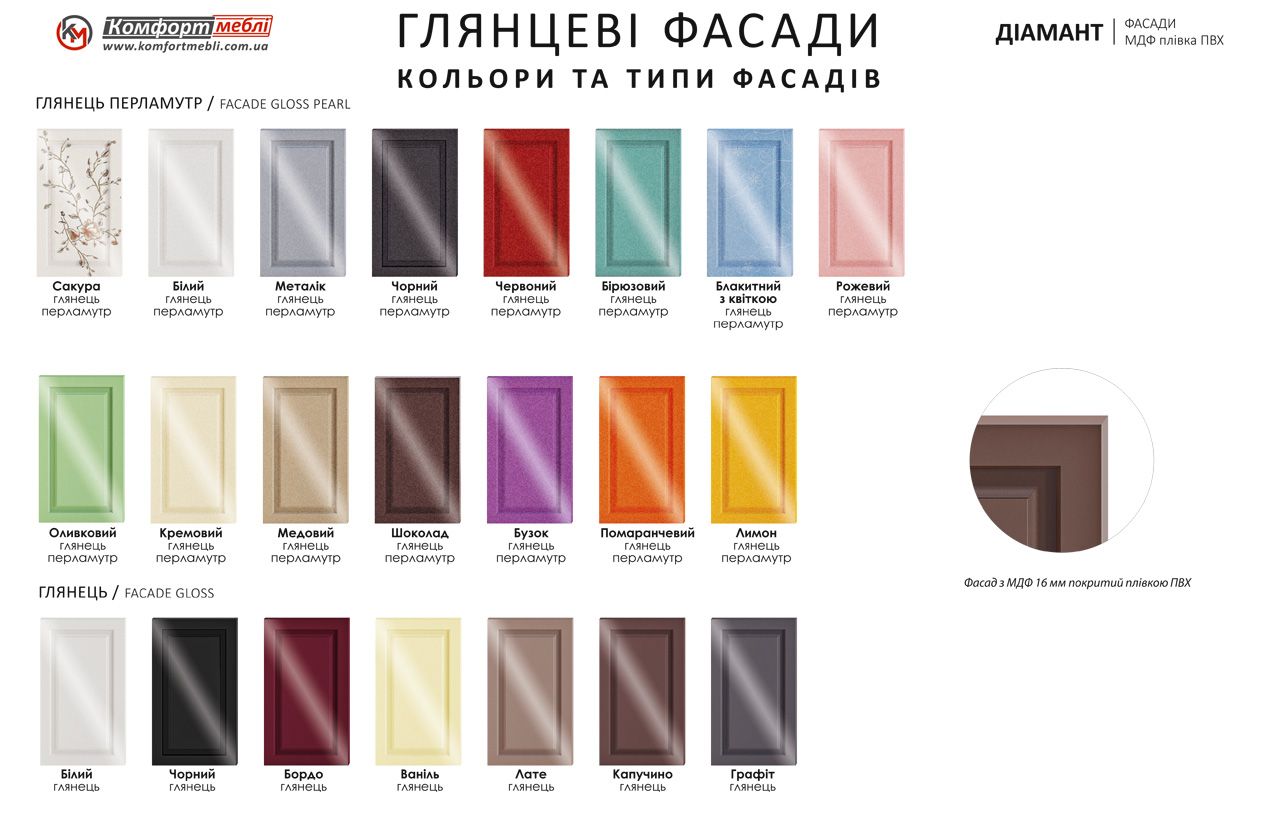 Кухня "Діамант" 2,8 х 2м кутова