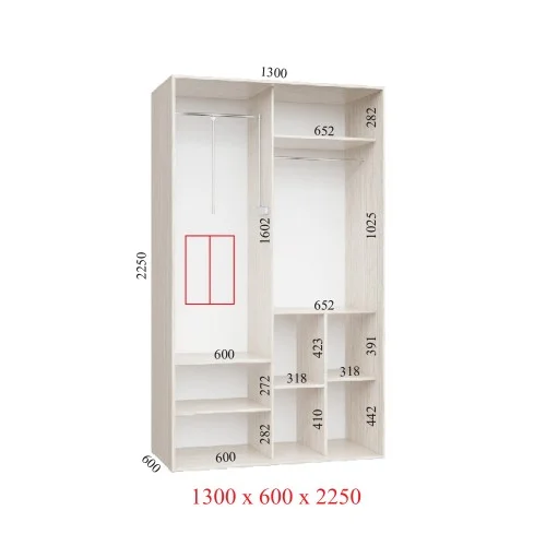 ЛЮКС 1300*2250*600