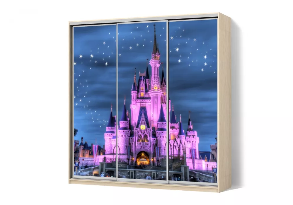 Шафа-купе 3 двері ФМП/ФМП/ФМП малюнок Re060 Класік-2 210*200*45