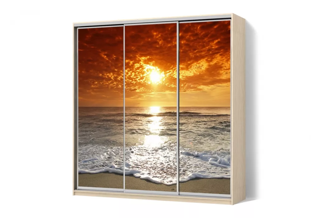 Шафа-купе 3 двері ФМП/ФМП/ФМП малюнок Re060 Класік-2 210*200*45