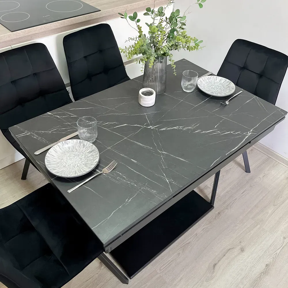 Розкладний стіл Maxi V base чорний black/38