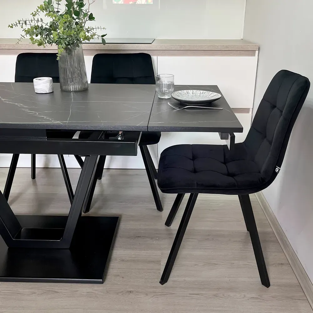 Розкладний стіл Maxi V base чорний black/38